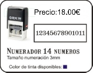 imagen Numerador 14 nº, tamaño 3mm